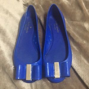 Kate Spade Blue Jelly flats size 7